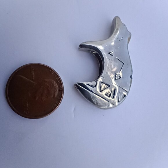 Heavy Silver Plate? Native American Bear Bead...Thingy - Picture 2 of 6